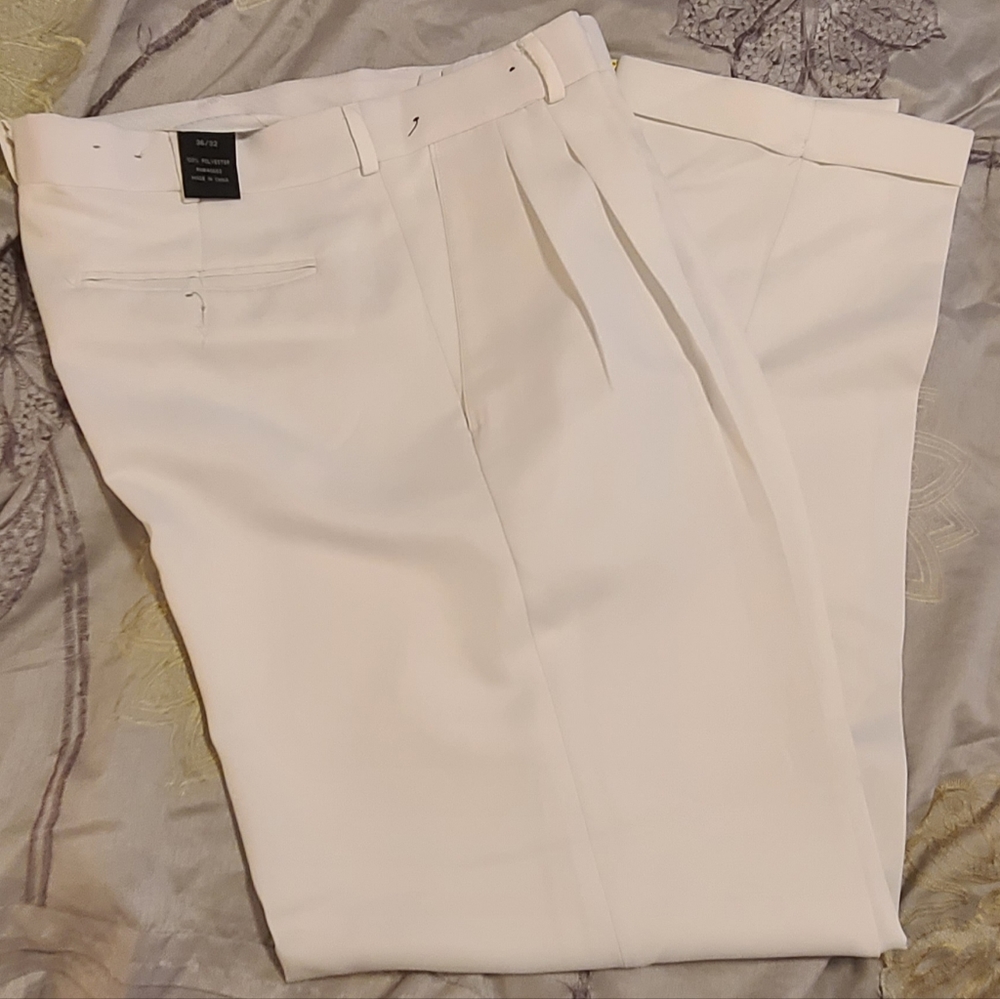 Cream  color dress pants.